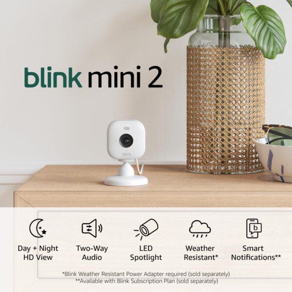 50% limited Time Off On Blink Mini 2 (Newest Model) — Home Security & Pet Camera(s) with HD video