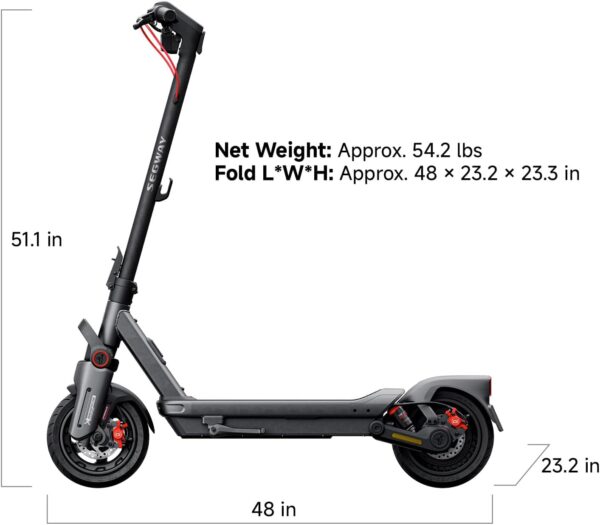 22% OFF DEAL ON Segway Ninebot Max G3 Electric Scooter, 28 mph Top Speed w/ 50 Miles Max Range, 2000W Peak Motor - Image 8