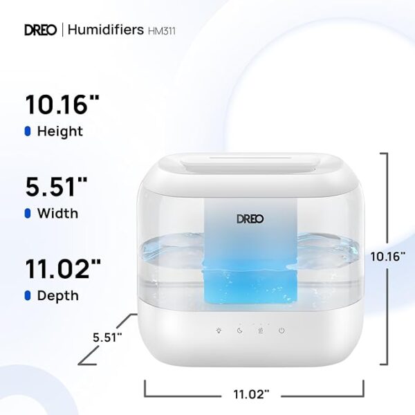 10% Off On Dreo Humidifiers for Bedroom, Top Fill 4L Supersized Cool Mist Humidifier, 32H Runtime, 28 dB Quiet Ultrasonic Air Humidifier for Large Room - Image 10