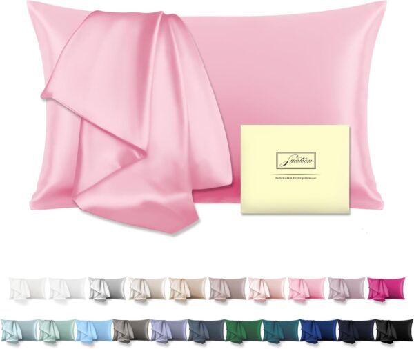 40% Limited Time Off on Natural Mulberry Silk Pillowcase for Hair and Skin Queen Size 20"X30" Silk Pillow Case