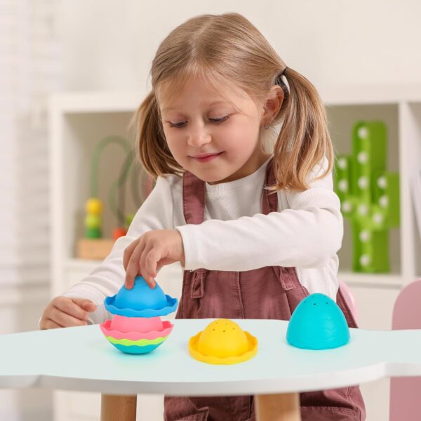 38% Discount on Art Creativity Stacking Egg Toys - 7 Piece Nesting Egg Bath Toys for Kids in Pastel Colors - Image 3