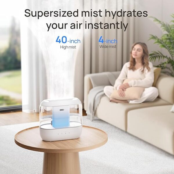 10% Off On Dreo Humidifiers for Bedroom, Top Fill 4L Supersized Cool Mist Humidifier, 32H Runtime, 28 dB Quiet Ultrasonic Air Humidifier for Large Room - Image 8