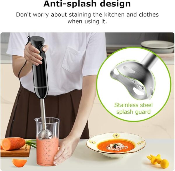 37% Limited Time Off ON Bonsenkitchen Hand Blender, Immersion Blender with 2 Mixing Speed - Image 5