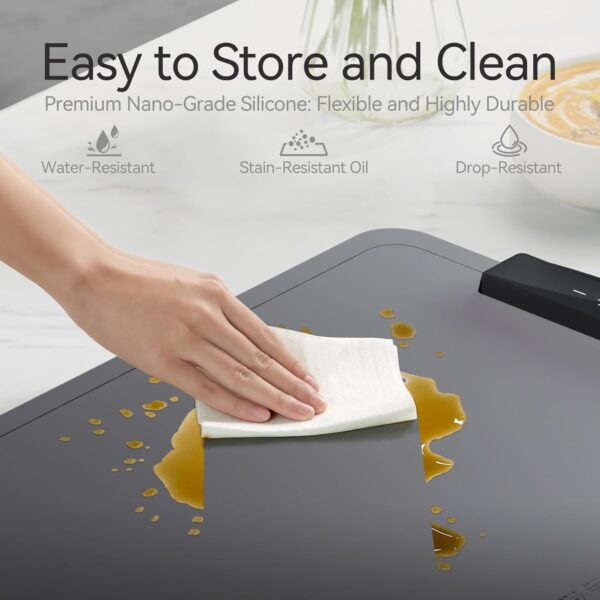 40% OFF ON Portable Electric Warming Tray, Food Warming Mat with Adjustable Temperature, Silicone Foldable Food Warmer Fast Heating Mat - Image 3