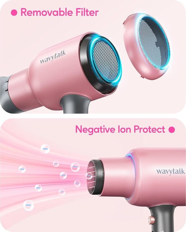 42% Limited Time Off ON Wavytalk Hair Dryer, Blown Away Ionic Hair Dryer for Curly Hair with Diffuser, 1875W Fast - Image 3
