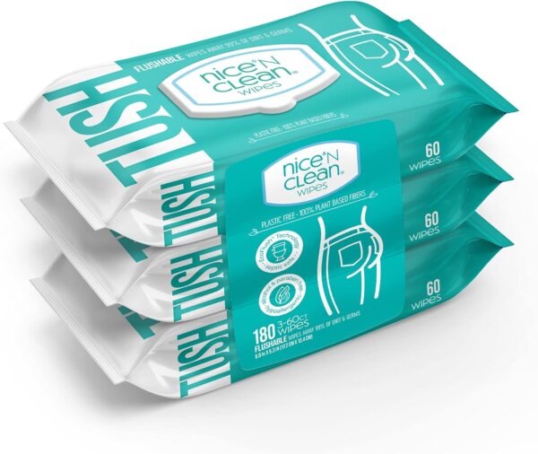 19% Limited Time Off On Nice 'N Clean Adult Flushable Wipes (3 x 60 Count)