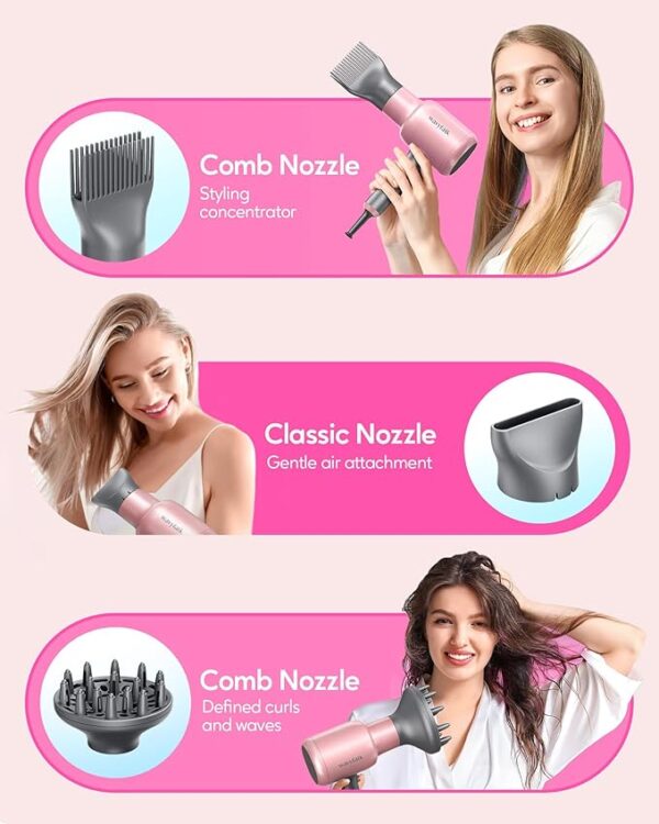 42% Limited Time Off ON Wavytalk Hair Dryer, Blown Away Ionic Hair Dryer for Curly Hair with Diffuser, 1875W Fast - Image 4