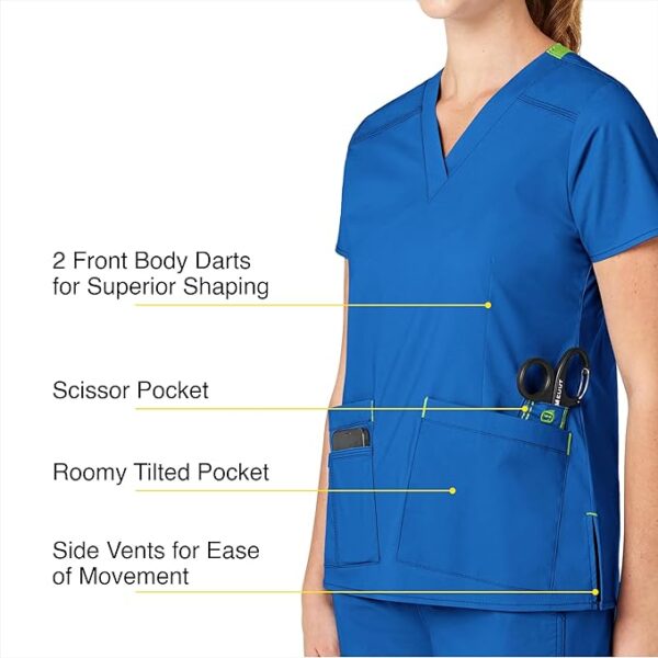 76% Limited Time Off on WonderWink Women's Wonderflex Verity Scrub Top - Image 6