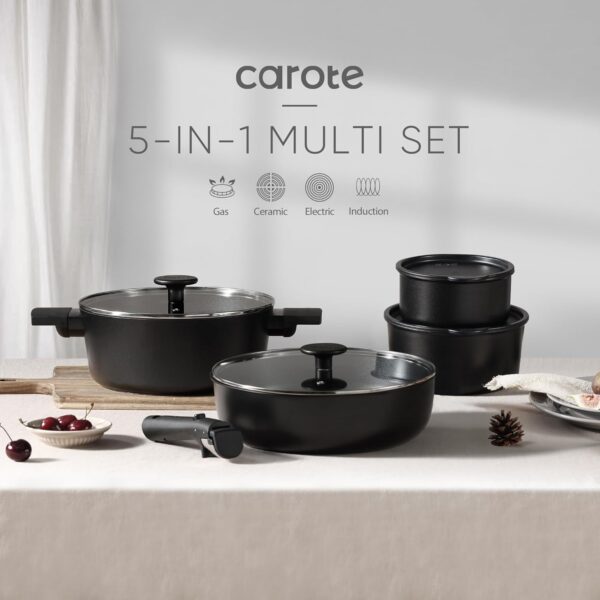 53% Limited Time Off on CAROTE 13pcs Pots and Pans Set Non Stick, Cookware Set - Image 2