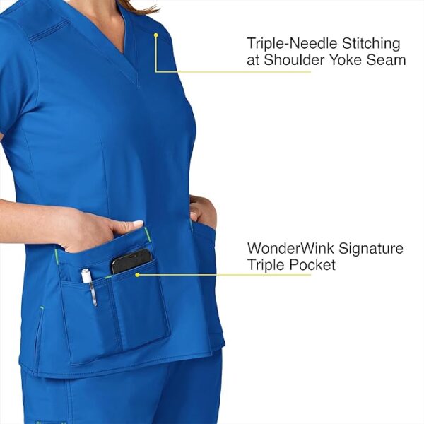 76% Limited Time Off on WonderWink Women's Wonderflex Verity Scrub Top - Image 5