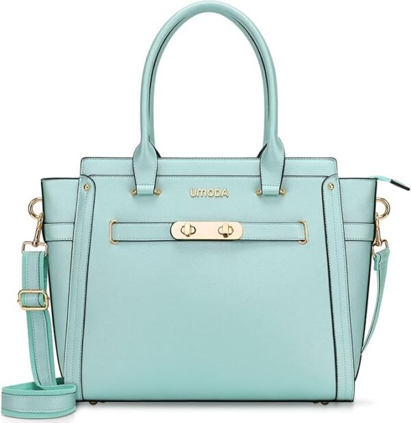 Limited 50% off with code 50DX6D1V on Laptop Bag for Women,15.6 Inch Multi Pocket Padded Tote Bags - Image 2