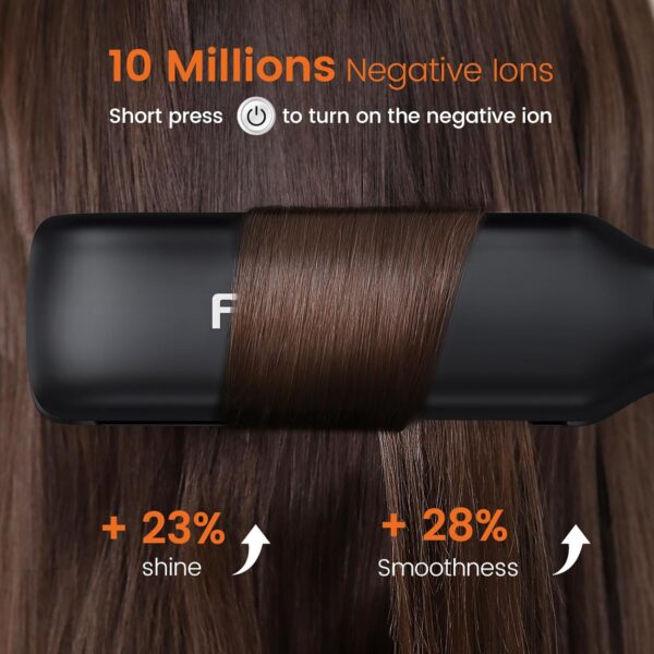 75% Limited Time Off on Professional Hair Straightener, 1.65inch Wide-Plate, Titanium Negative Ion Flat Iron, 30s Rapid Heating - Image 10
