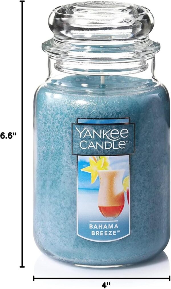52% Limited Time Off on Yankee Candle Bahama Breeze Scented, Classic 22oz Large Jar Single Wick Candle - Image 4