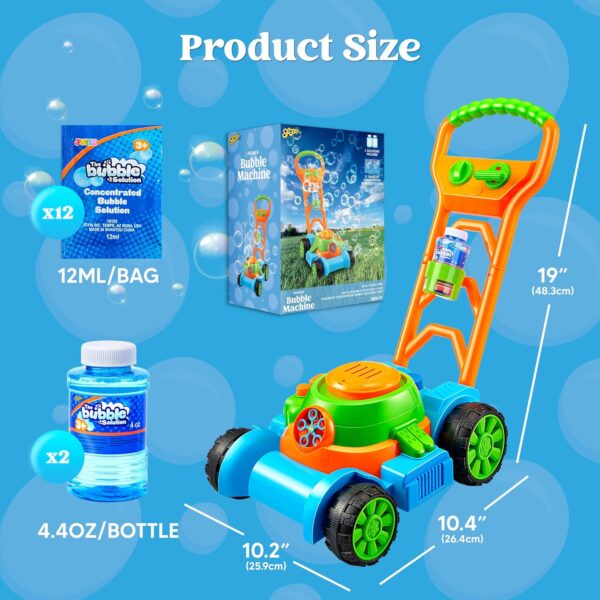 40% Limited Time Off on SLOOSH Bubble Lawn Mower Toddler Toys - Kids Bubble Machine Summer Outdoor Push Toy Games, - Image 3