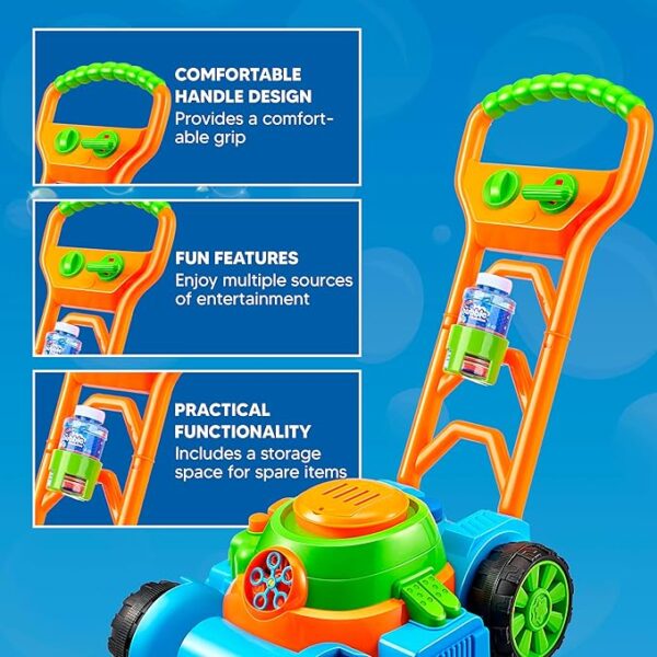 40% Limited Time Off on SLOOSH Bubble Lawn Mower Toddler Toys - Kids Bubble Machine Summer Outdoor Push Toy Games, - Image 5