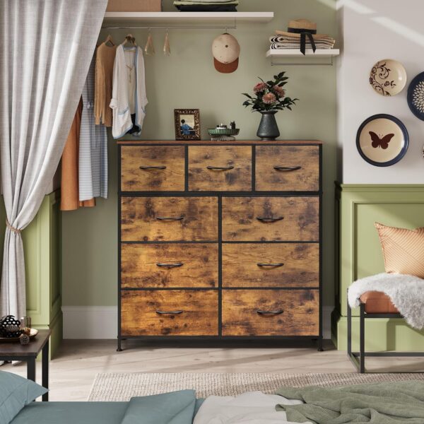 43% Limited Time OFF on WLIVE 9-drawer Dresser, Fabric Storage Tower for Bedroom, Hallway, Entryway, Closet - Image 4