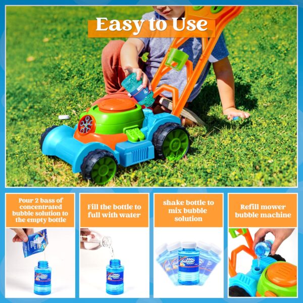 40% Limited Time Off on SLOOSH Bubble Lawn Mower Toddler Toys - Kids Bubble Machine Summer Outdoor Push Toy Games, - Image 4