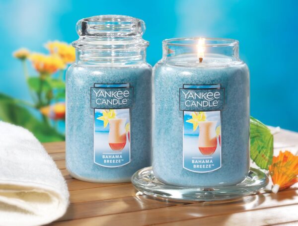52% Limited Time Off on Yankee Candle Bahama Breeze Scented, Classic 22oz Large Jar Single Wick Candle - Image 2