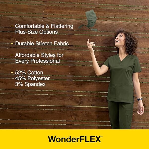 76% Limited Time Off on WonderWink Women's Wonderflex Verity Scrub Top - Image 2