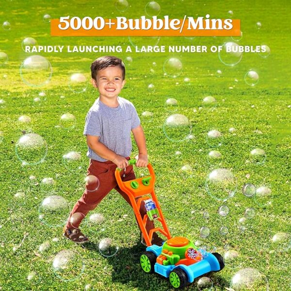 40% Limited Time Off on SLOOSH Bubble Lawn Mower Toddler Toys - Kids Bubble Machine Summer Outdoor Push Toy Games, - Image 7