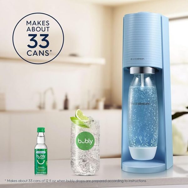 33% Limited Time Deal on SodaStream Terra Sparkling Water Maker (Misty Blue) with CO2, DWS Bottle and Bubly Drop - Image 3