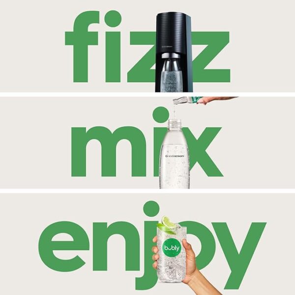 33% Limited Time Deal on SodaStream Terra Sparkling Water Maker (Misty Blue) with CO2, DWS Bottle and Bubly Drop - Image 2
