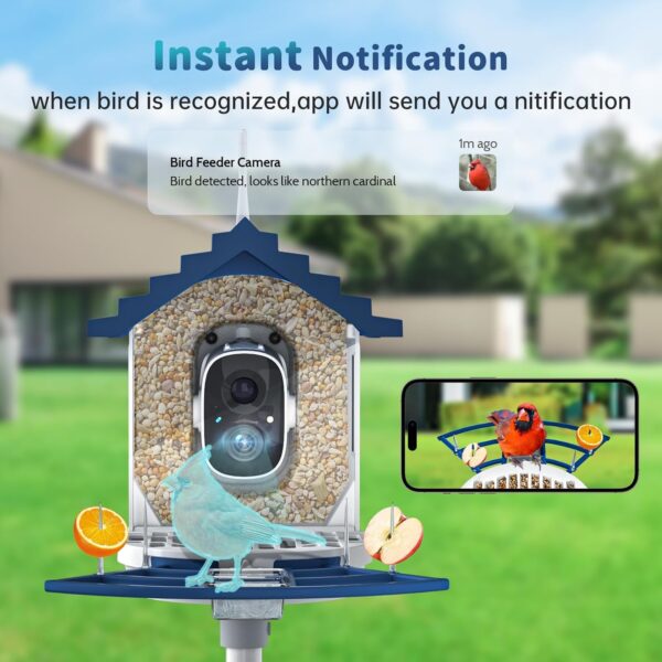 55% Limited Time Deal on Smart Bird Feeder with Camera Solar Powered & AI Bi rd Identification - Image 2