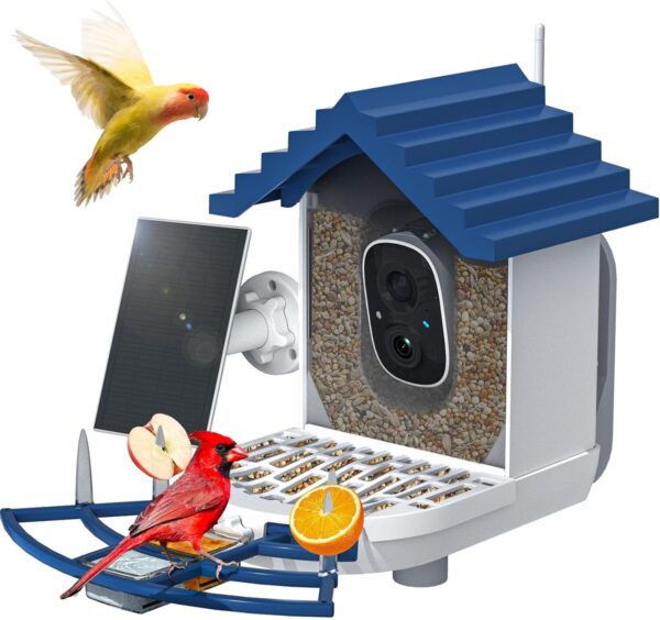 55% Limited Time Deal on Smart Bird Feeder with Camera Solar Powered & AI Bi rd Identification