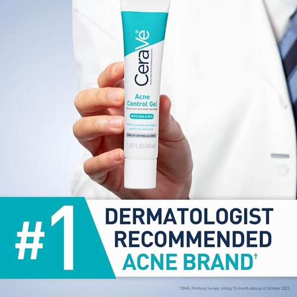 21% deal on CeraVe Acne Control Gel, 2% Salicylic Acid Treatment With Glycolic Acid + Lactic Acids + Niacniamide - Image 6