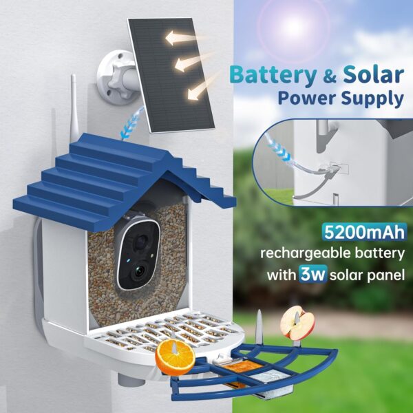 55% Limited Time Deal on Smart Bird Feeder with Camera Solar Powered & AI Bi rd Identification - Image 3