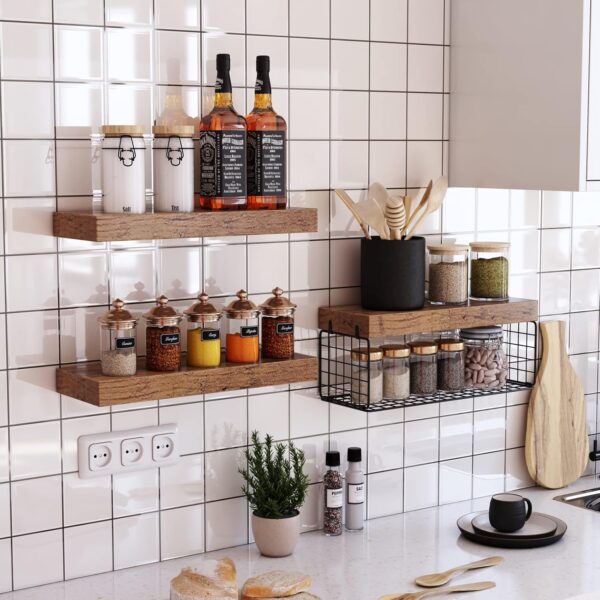 39% Limited Time Off on QEEIG Bathroom Shelves Over Toilet - Wall Mounted Floating Shelves Toilet - Image 5