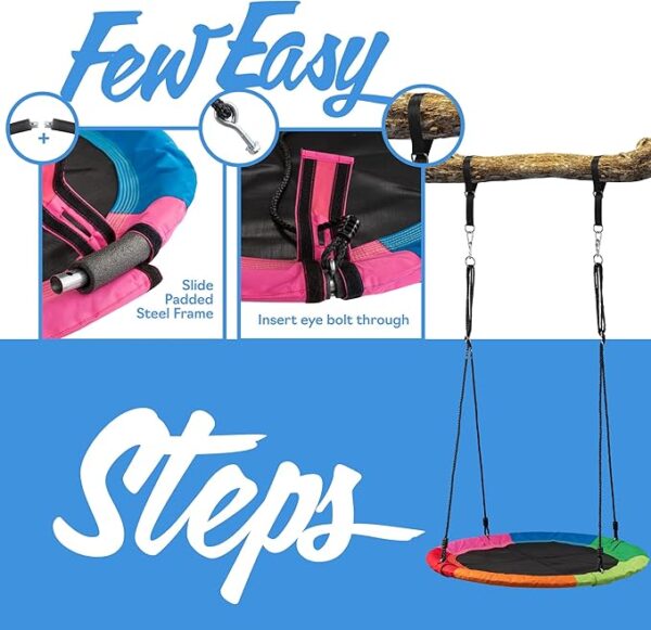 40% Limited Time Off On Tree Swing – 25 Inch Saucer Swing for Kids Outdoor - Image 2