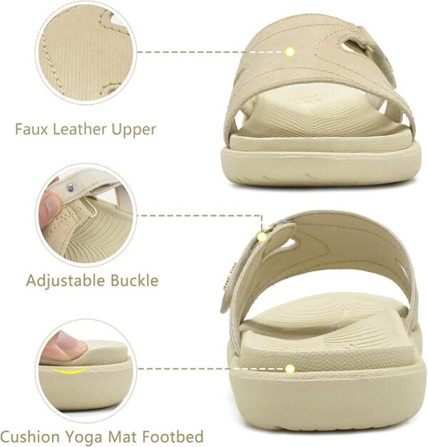 31% OFF Limited Time Deal on KuaiLu Women Fashion Orthotic Slides Ladies Lightweight Athletic Yoga Mat Sandals - Image 4