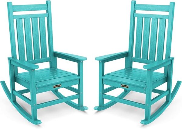 29% Limited Time Deal on Outdoor Rocking Chair Set of 2 for Lawn Garden, Aruba