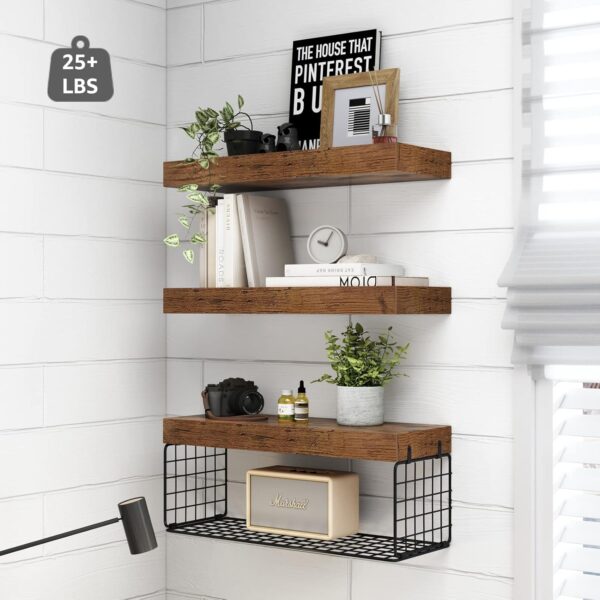 39% Limited Time Off on QEEIG Bathroom Shelves Over Toilet - Wall Mounted Floating Shelves Toilet - Image 4