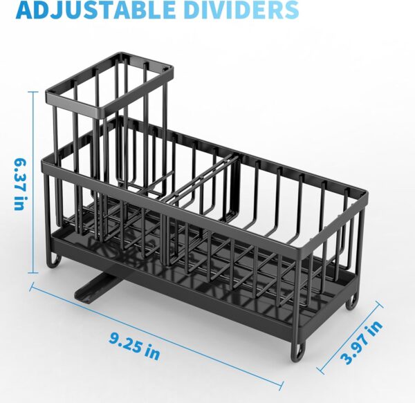 44% Limited Time Off on Cisily Black Sponge Holder for Kitchen Sink, Brush Holder, Kitchen Countertop etc. - Image 7