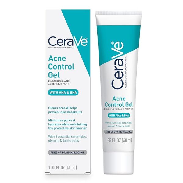 21% deal on CeraVe Acne Control Gel, 2% Salicylic Acid Treatment With Glycolic Acid + Lactic Acids + Niacniamide