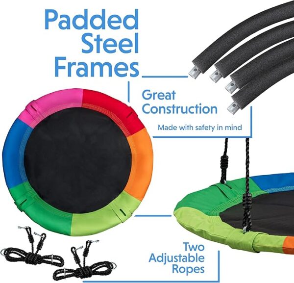 40% Limited Time Off On Tree Swing – 25 Inch Saucer Swing for Kids Outdoor - Image 3