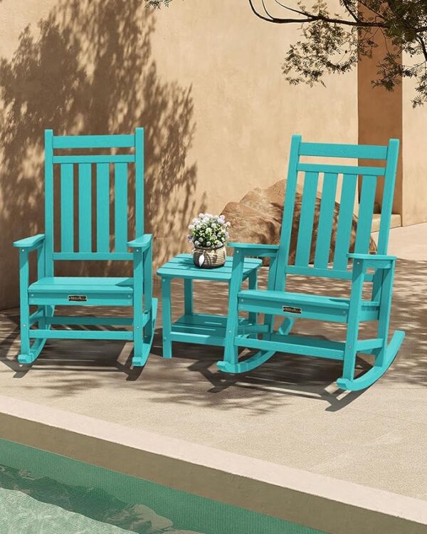 29% Limited Time Deal on Outdoor Rocking Chair Set of 2 for Lawn Garden, Aruba - Image 2
