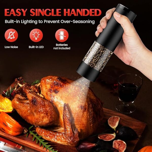 20% OFF ON Electric Salt and Pepper Grinder Set Automatic Battery Pepper Mill Shakers - Image 5