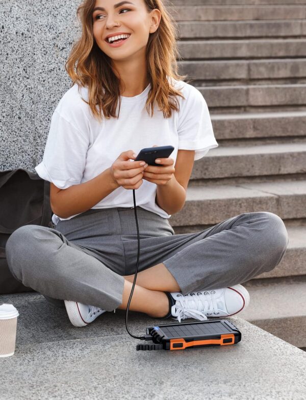 49% Limited Time Deal on Power-Bank-Solar-Charger - 42800mAh Portable Charger,Solar Power Bank,Fast Charger Built-in Super Bright Flashlight - Image 2