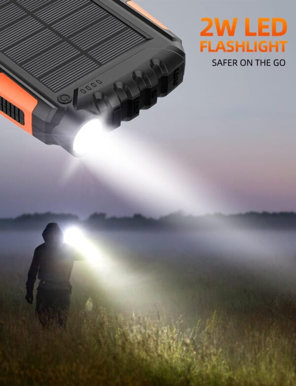 49% Limited Time Deal on Power-Bank-Solar-Charger - 42800mAh Portable Charger,Solar Power Bank,Fast Charger Built-in Super Bright Flashlight - Image 9