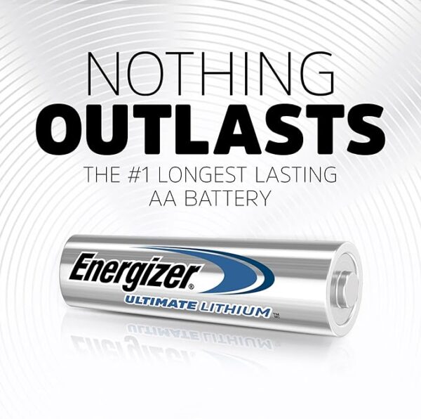 42% Limited Time Deal on Energizer AA Batteries, Ultimate Lithium Double A Battery, 8 Count - Image 3