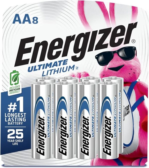 42% Limited Time Deal on Energizer AA Batteries, Ultimate Lithium Double A Battery, 8 Count