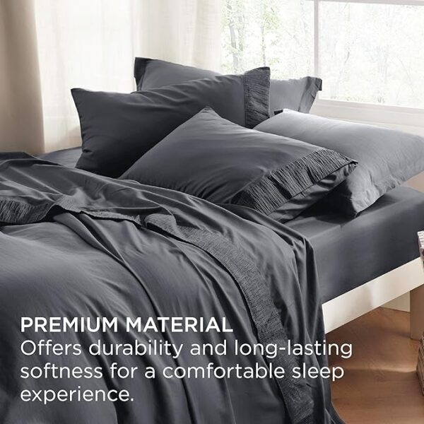 Bedsure King Size Sheets Set - 4 Pieces Soft King Sheets - Breathable & Cooling - Hotel Luxury - Image 5
